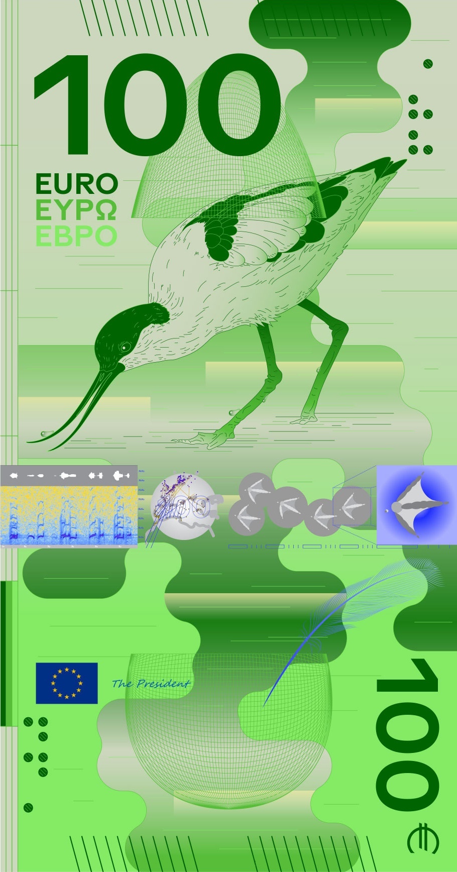 100 Euro note design (front)