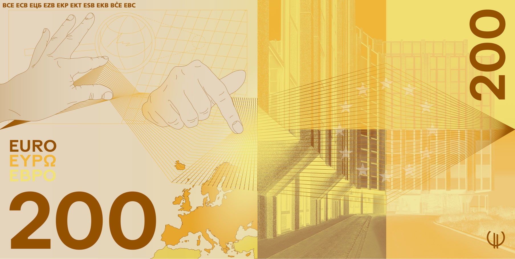 200 Euro note design (back)