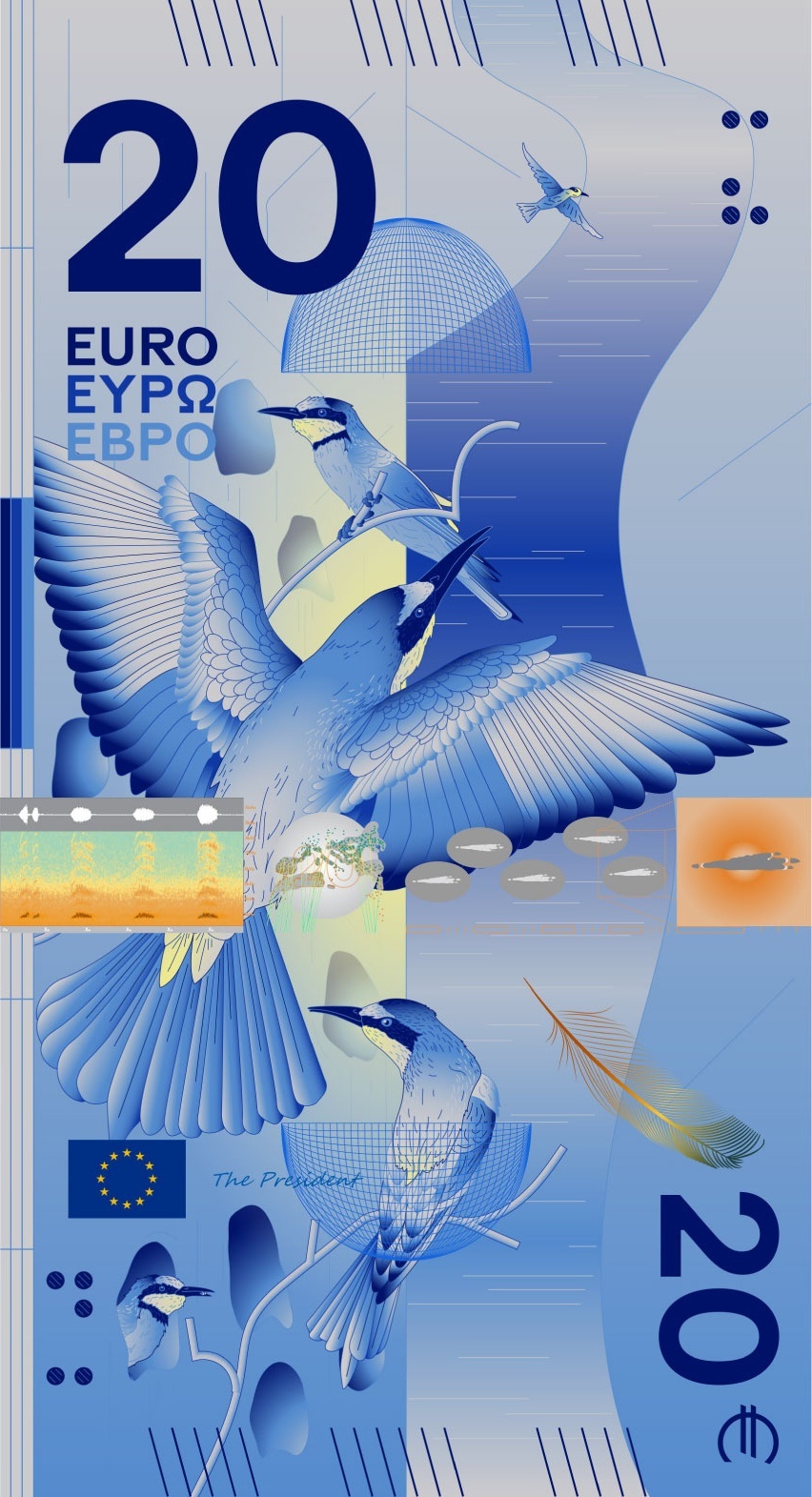 20 Euro note design (front)