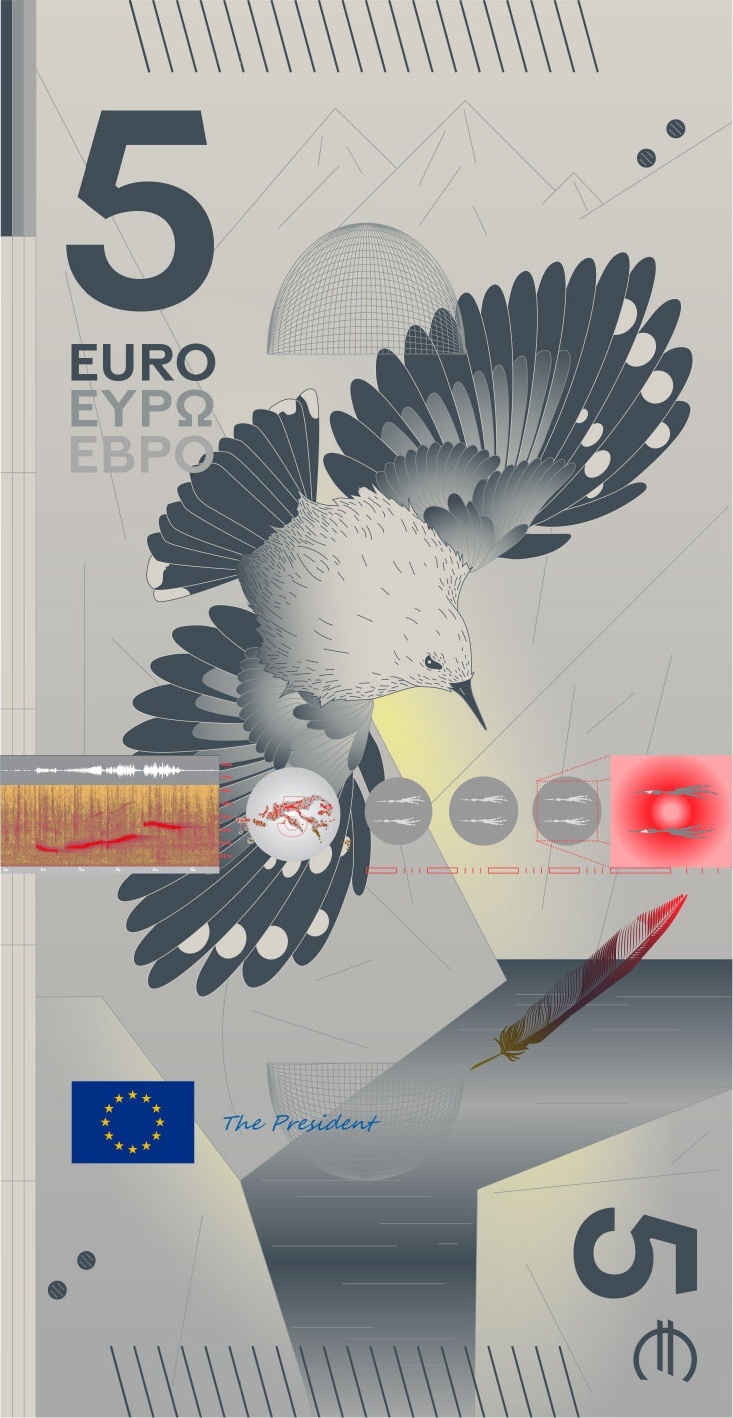 5 Euro note design (front)